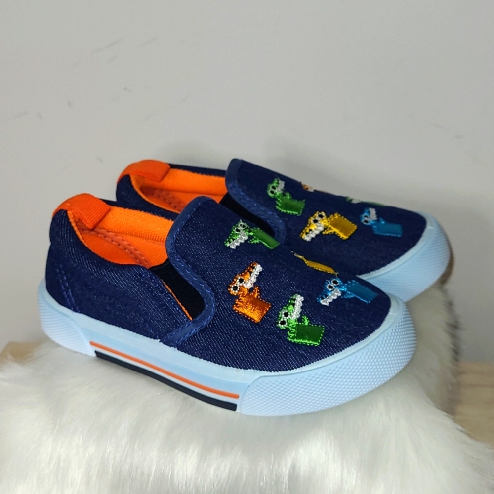 PAPOS Kids Toddler Slip-On Sneakers with Embroidery Gators NWT Size 5